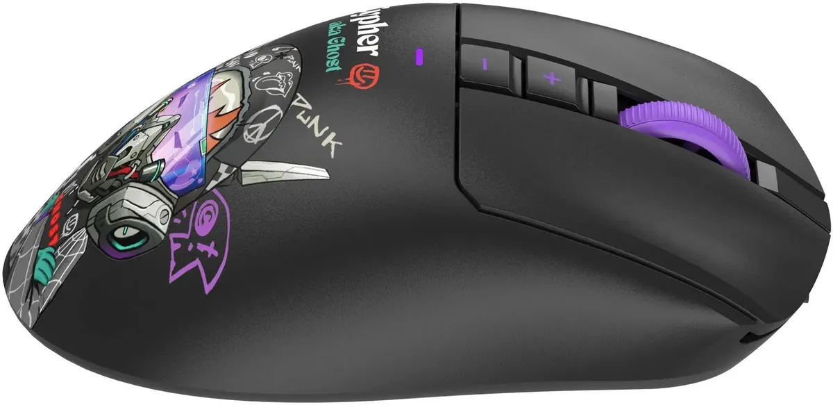 Мышь игровая A4Tech Bloody R73 PRO CYPHER GHOST; USB + 2.4 Ггц; оптический; 50-26000 dpi; 7 кнопок; колесо-кнопка; встроенный аккумулятор; черный+рису