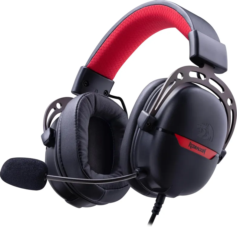 Гарнитура игровая Redragon Aurora Black (72039); оголовье (headband); 20 - 20 кГц; 32 Ом; 2 м; микрофон; регулятор громкости; USB; виртуальный звук 7.