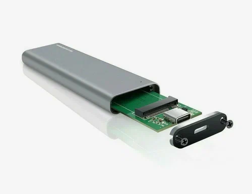 Внешний карман для SSD M.2 ITGZ (ITH61-U035); NVME; 2230; USB 3.0 (Type C); металл; серый