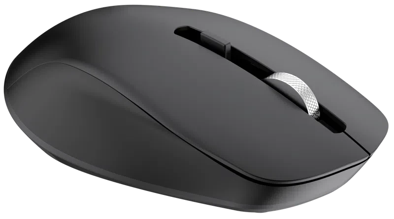 Мышь беспроводная Defender Velvet MB-406 Black (52406); BT/2.4 Ггц; оптический; 800 - 1600 dpi; 4 кнопки; колесо-кнопка; аккумулятор 500 мА·ч; чёрный