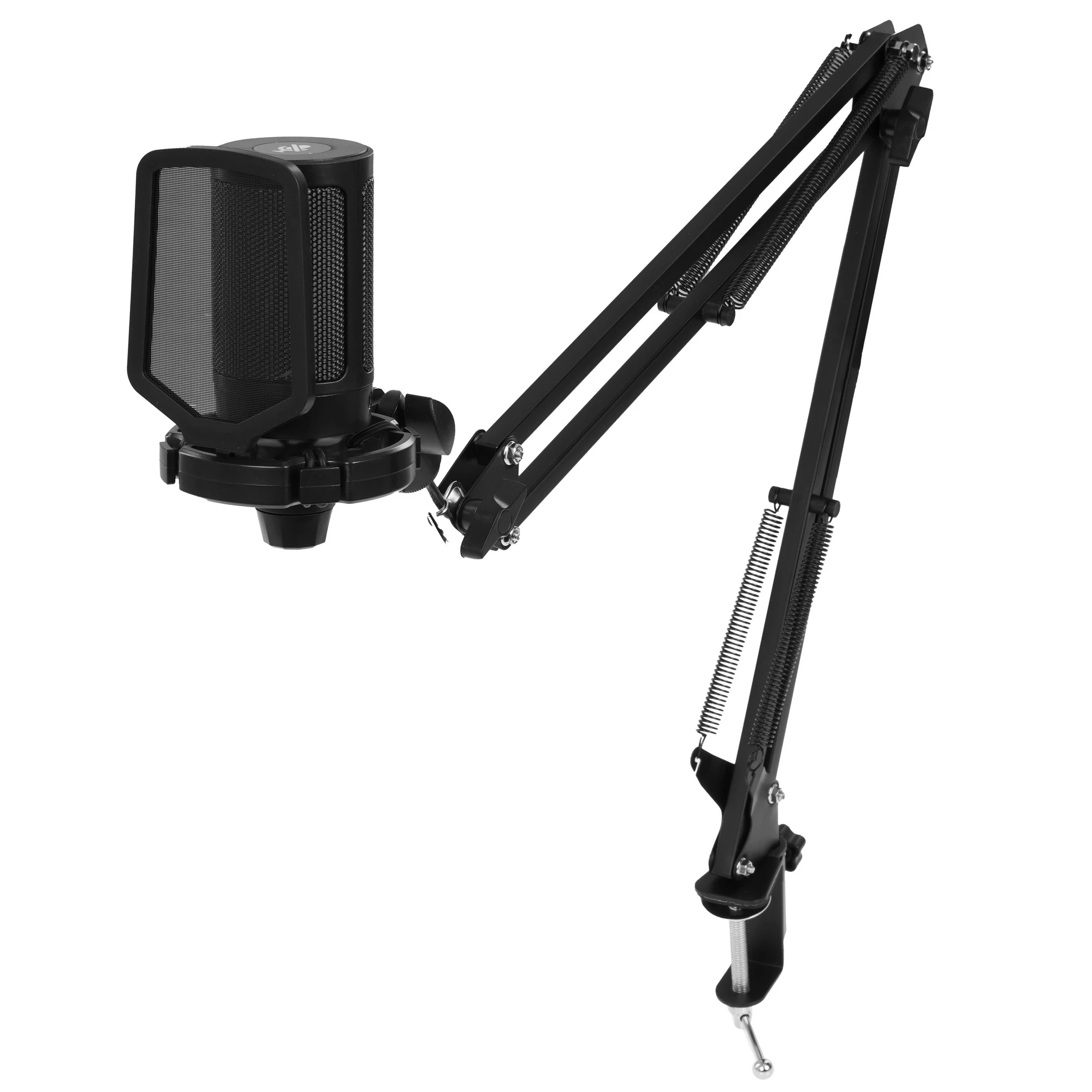 Микрофон Defender Impulse GMC 650 Black (64665); конденсаторный; кардиоидный; 60 - 18 000 Гц; стойка-пантограф со струбциной; 1,7 м; USB; чёрный