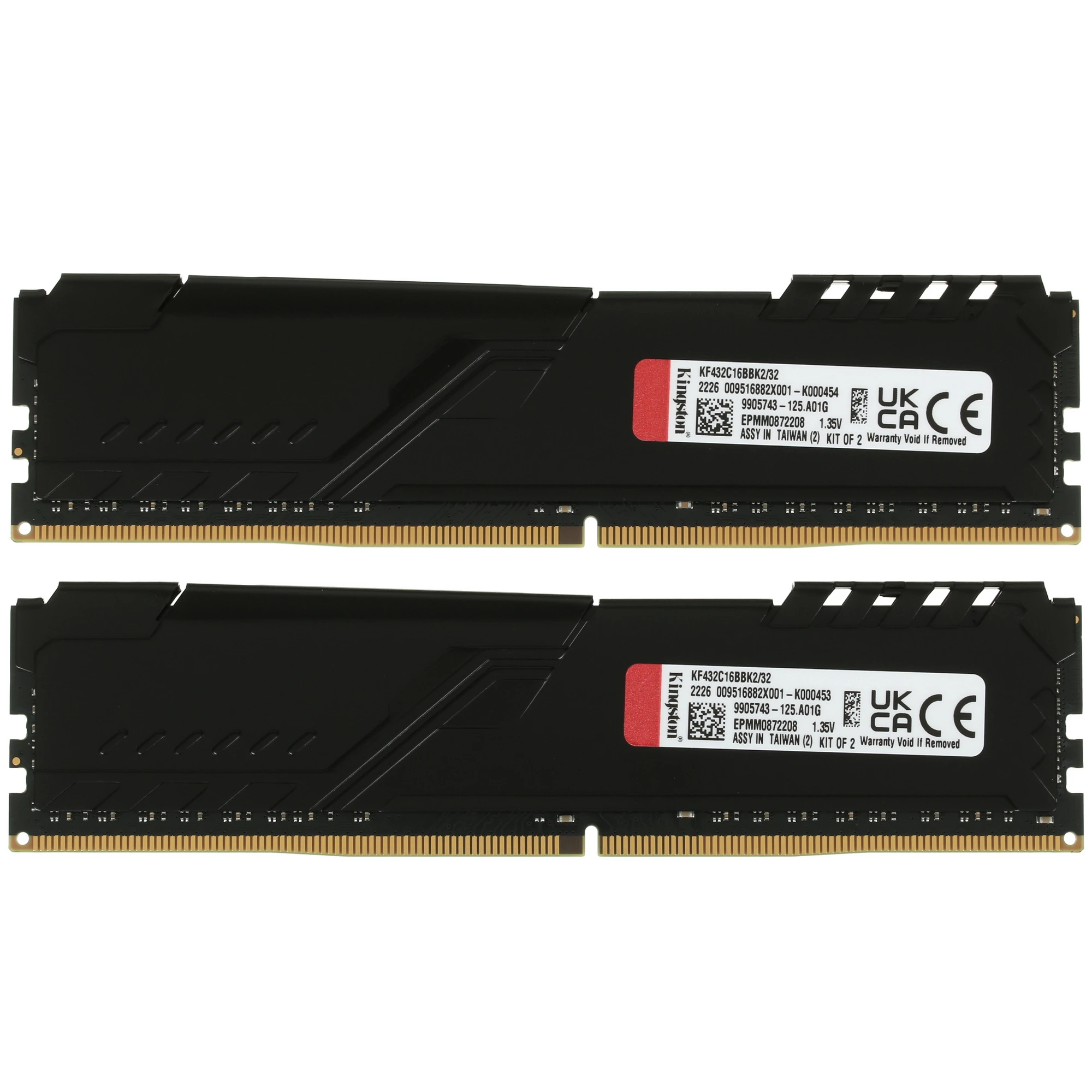 Модуль памяти DDR4 32 Гб (2x16 ГБ) Kingston FURY Beast (KF432C16BBK2/32***); 25600 MБ/с; 3200 МГц; радиаторы