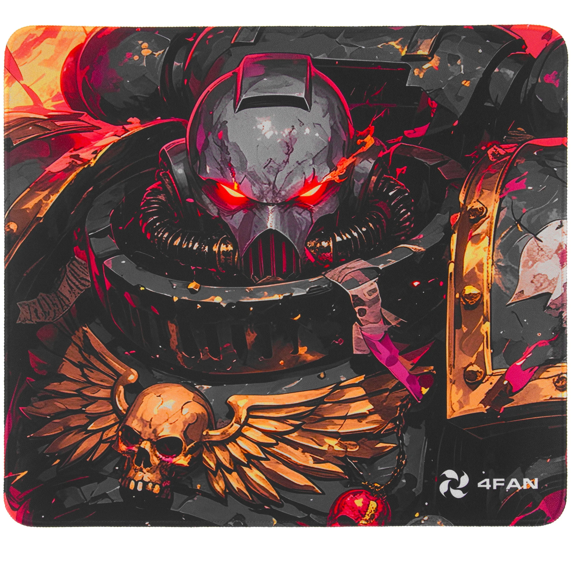 Коврик для мыши 4FAN Jacquard Warrior; ткань + резиновая основа; 400 х 355 х 3 мм; игровая поверхность; рисунок