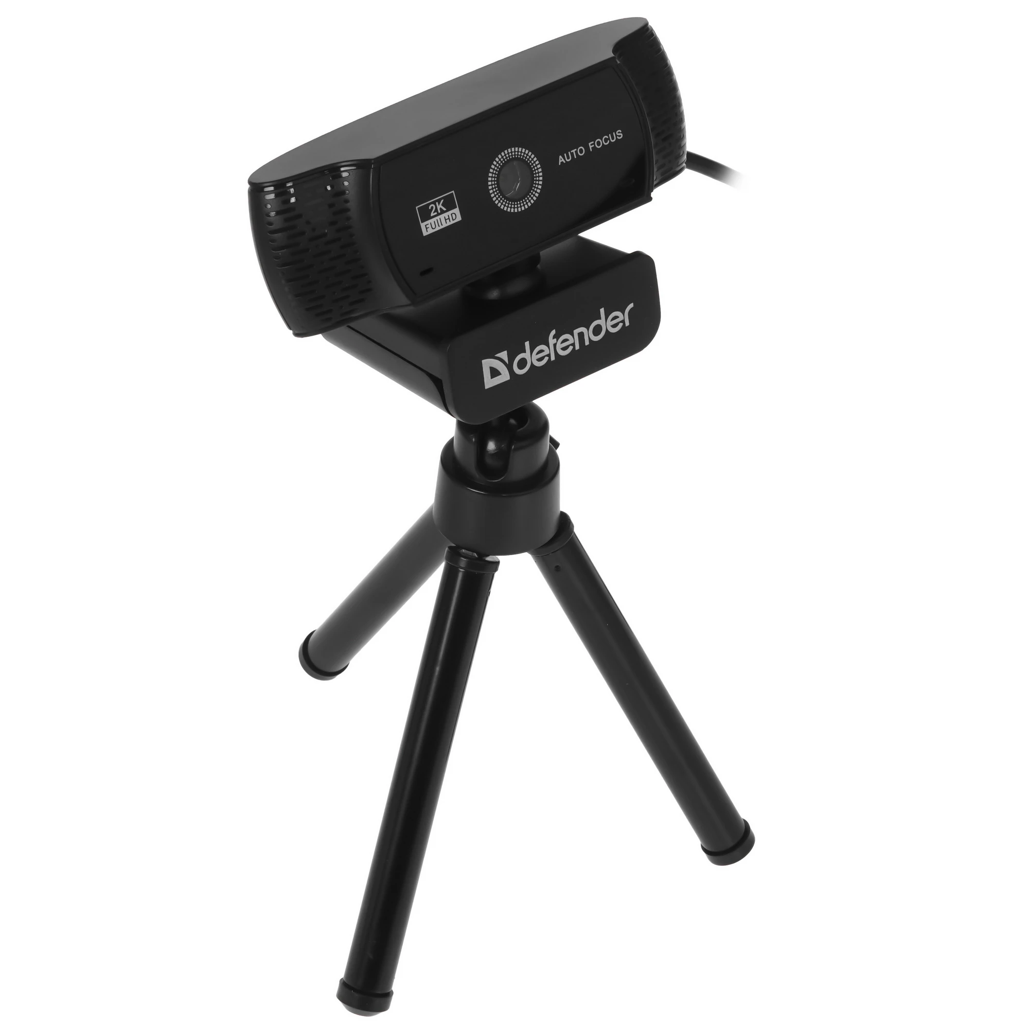 Веб-камера Defender G-lens 2590 (63113***); 3,7 Мп; 2160x1440; USB 2.0; микрофон; универсальное крепление; 1,4 м; чёрный