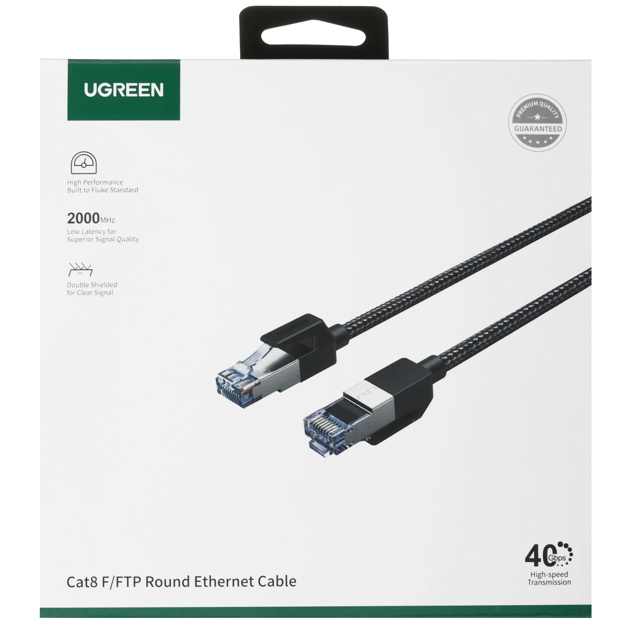 Кабель патч-корд Ugreen NW153 (30799); FTP; cat.8; 30 AWG; медь; 15 м