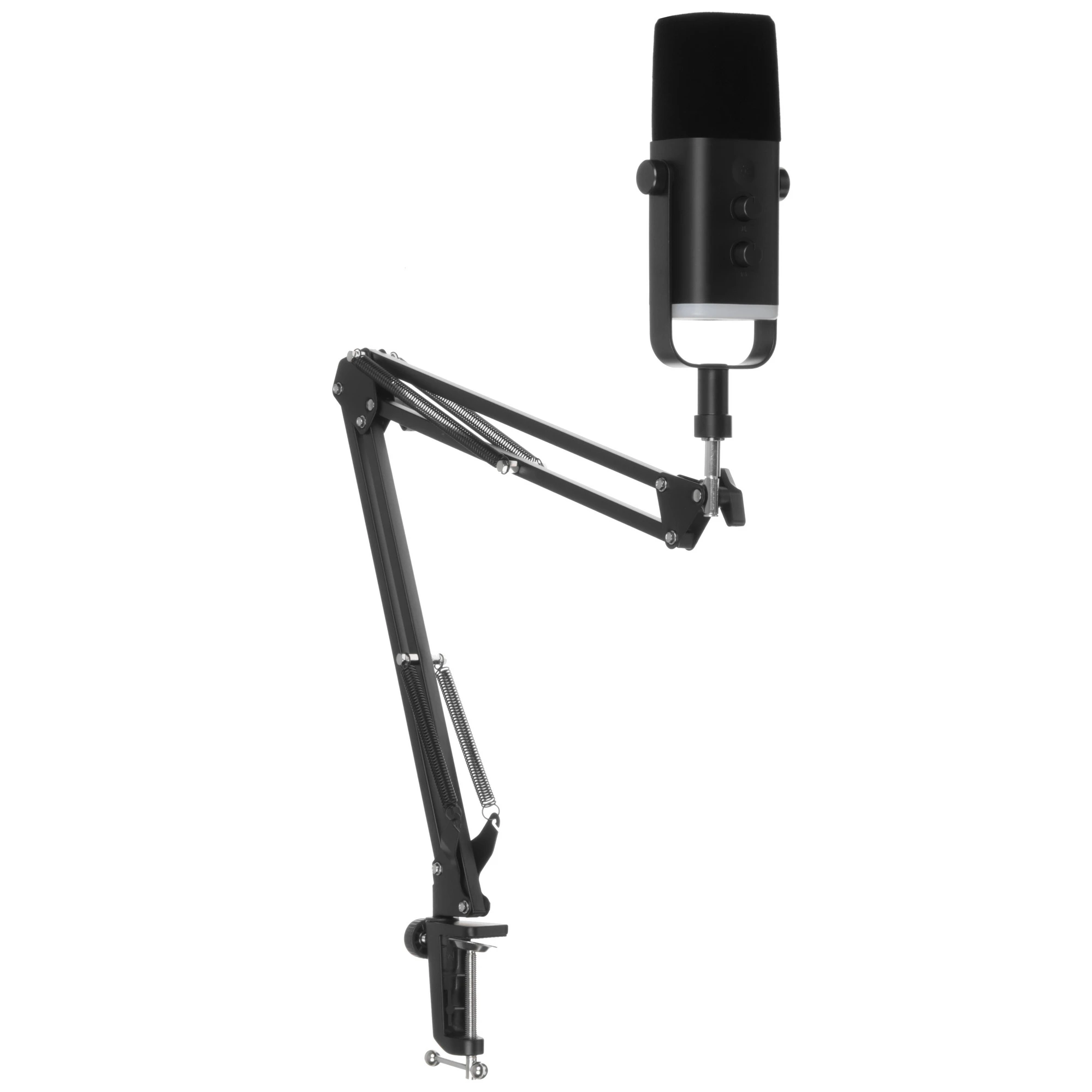 Микрофон Fifine AMPLIGAME AM8T Black***; динамический; кардиоидный; 50 - 16 000 Гц; стойка-пантограф со струбциной; 2,1 м; USB/XLR; черный