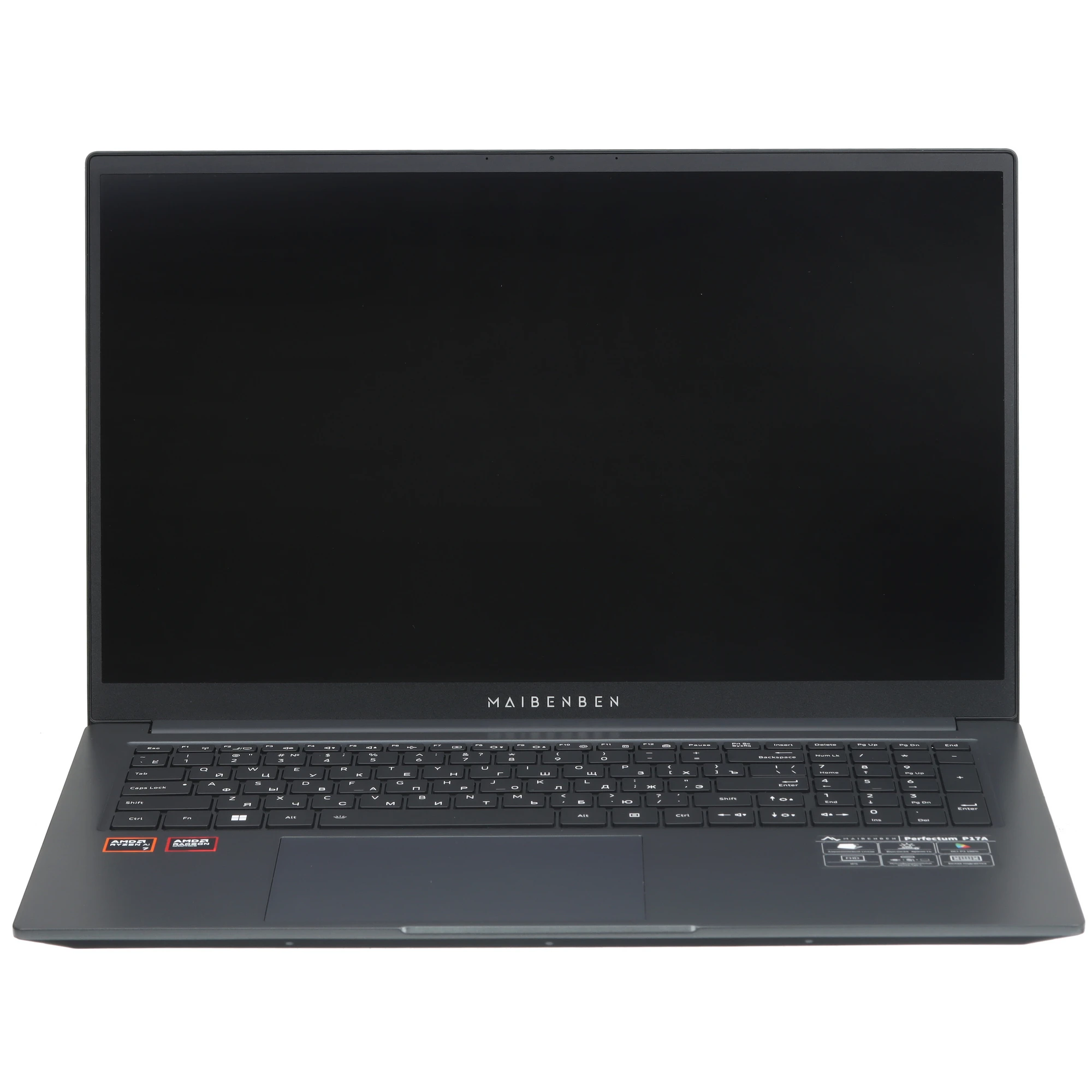 Ноутбук 17.3" Maibenben P17A (P17A-R787UMF1SHGRE0); 1920x1080 IPS 60 Гц; AMD Ryzen 7 8745HS; 16 Гб/512 Гб;  AMD Radeon 780M; NO OS; 70 Вт*ч; 2,15 кг;