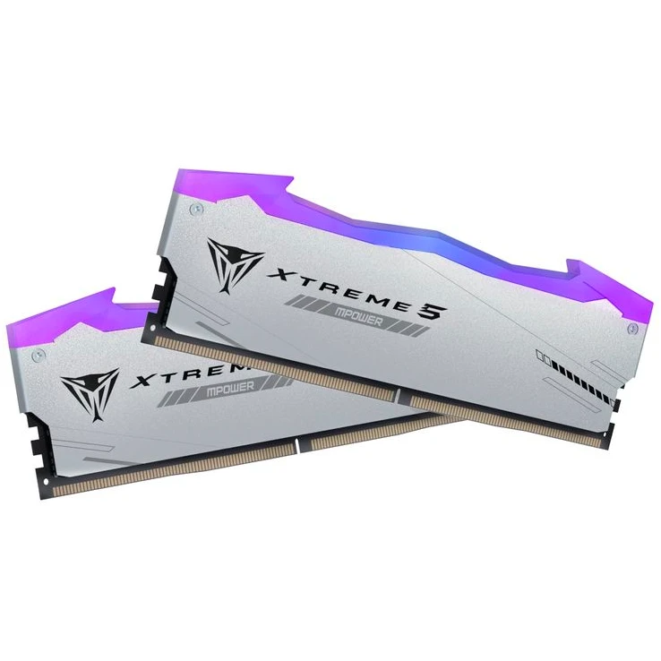 Модуль памяти DDR5 48 Гб (2x24 ГБ) Patriot Viper Xtreme 5 RGB MPOWER White (PVXR548G60C30KM); 6000 МГц; радиаторы; RET