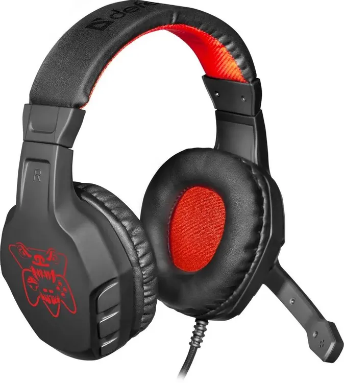 Гарнитура игровая Defender Cujo (64505); оголовье (headband); 20 - 20 000 Гц; 32 Ом; 2 м; микрофон; регулятор громкости; 2 x 3,5 мм (mini-jack); 1 x 3
