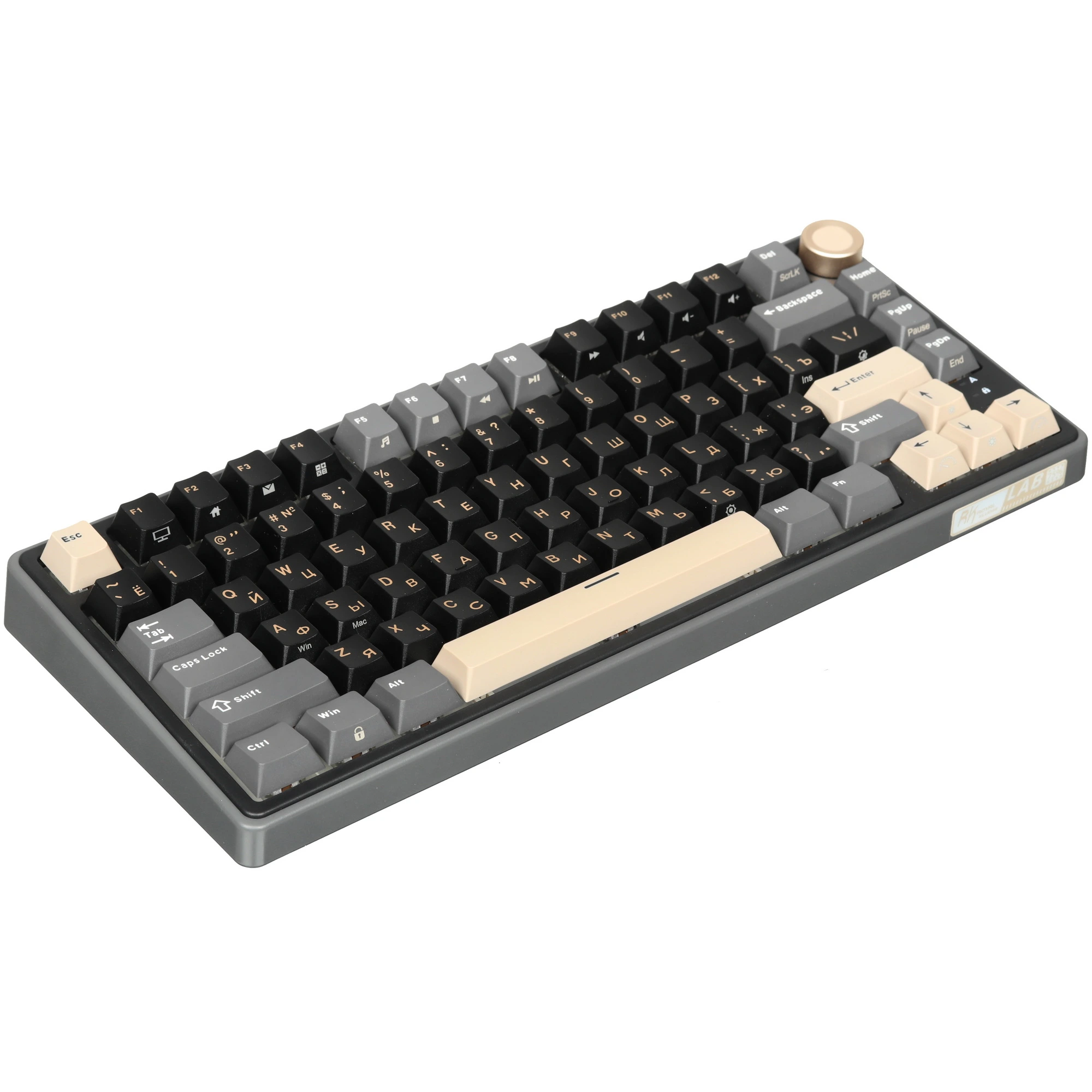 Клавиатура проводная Royal Kludge R75 Black (Silver switch); USB; механическая; 75 клавиш; Hot-swap; отсоединяемы кабель; подсветка RGB; ENG\RUS; черн