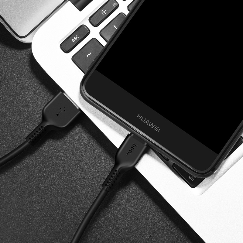 Кабель USB->Type-C Hoco X13 Easy charged; 2,4A; 1м; ПВХ; черный