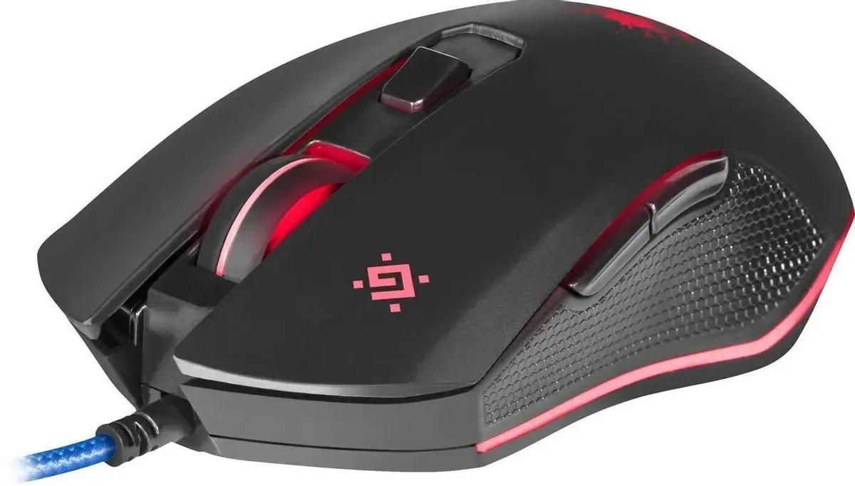 Набор игровой Defender SINGULARITY MKP-118 (52118  мышь+клав.+гарнитура+коврик); USB; оптический; 800 - 2400 dpi; 6 кнопок; колесо-кнопка; мембранная;