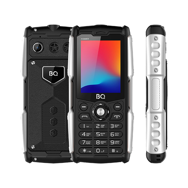 Мобильный телефон BQ Hammer (BQ-2449) черный; 2.4"; TFT; 240x320; 0.08 Мп; 32 Мб/32 Мб; 4 000 мА/ч