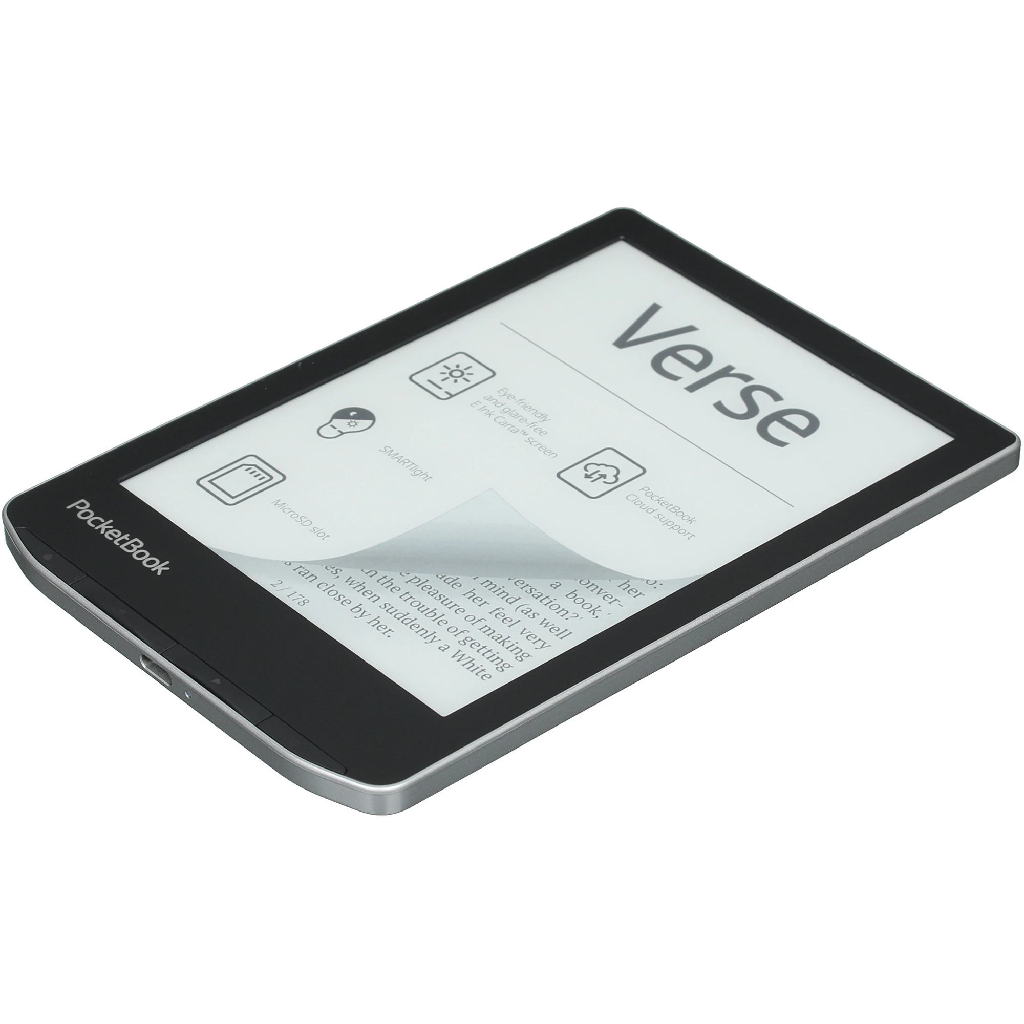 Электронная книга 6" PocketBook 629 Verse Gray (PB629-M-WW); E-Ink Carta; 8 ГБ; micro SDHC; черный; 