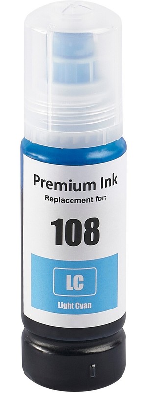 Чернила для Epson Sakura 108 Light Cyan (SIC13T09C54A); L8XXX/L18XXX; 70 мл; светло-синий