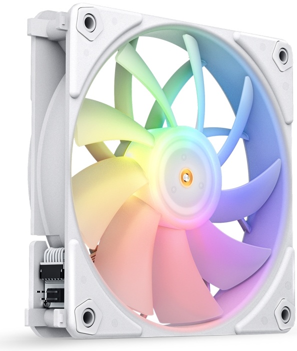 Вентилятор 120 мм JONSBO комплкект (ZF-120(3 in 1) White***); 4-pin(PWM)+4-pin(RGB); 500-1500 об/мин