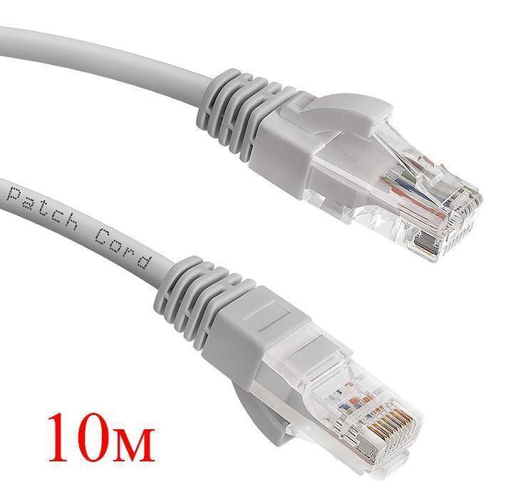Кабель патч-корд Орбита OT-PCC21 (PCC22); не экранированный; кат. 6; 23 AWG; медь; 10 м