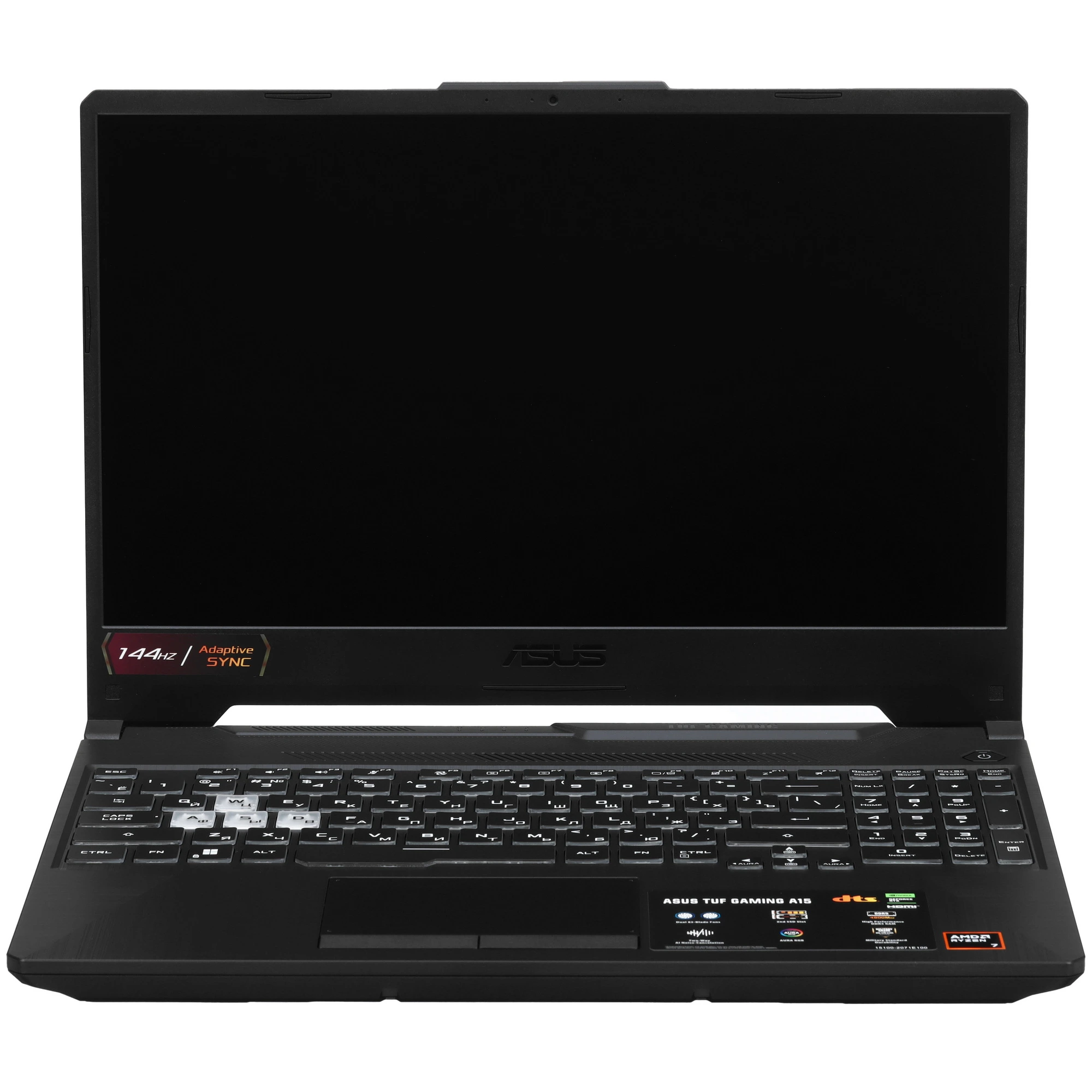 Ноутбук 15.6" Asus TUF Gaming A15 FA506NCQ-HN033 (90NR0QE7-M001C0); 1920x1080 IPS 144 Гц; AMD Ryzen 7 170; 16 Гб/512 Гб; NVIDIA GeForce RTX 3050 4Гб;