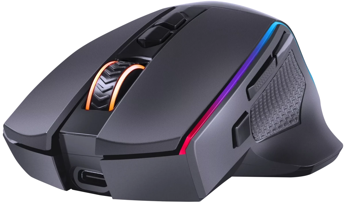 Мышь беспроводная T Line Vertex (72375); Bluetooth/2.4 Ггц; USB; оптический; 8000 dpi; 8 кнопок; встроенный аккумулятор 500 мАч; чёрный