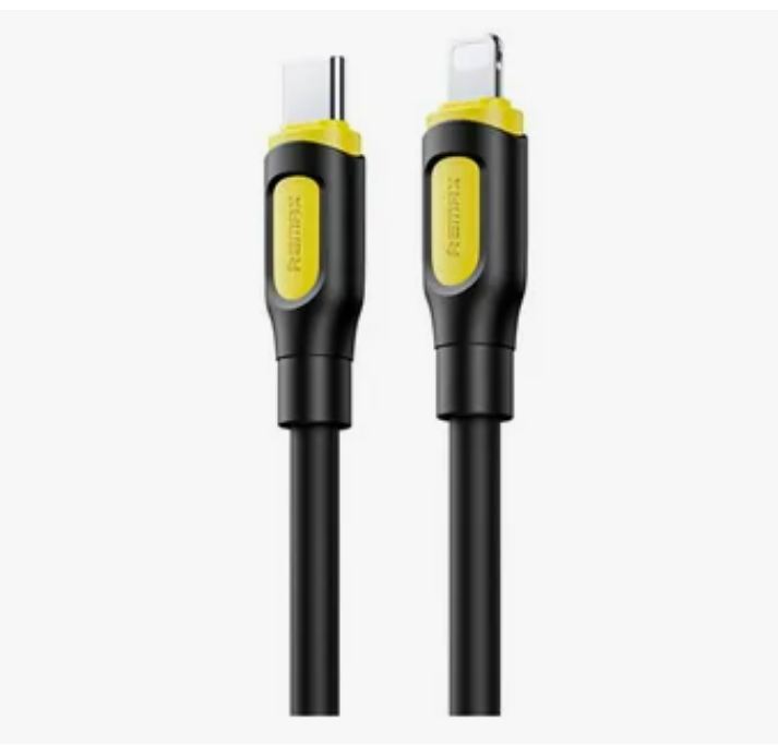 Кабель Type-C/Lightning Remax RC-C112 Black, 30 Вт, силикон, 1 м, черный