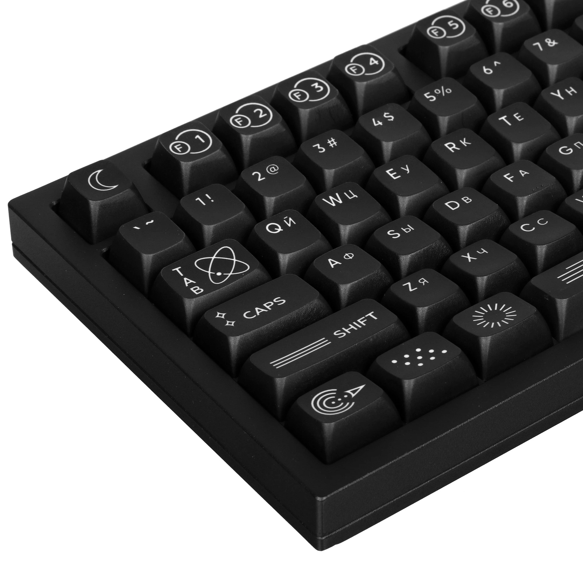 Клавиатура проводная Dark Project Zeno Black (DP-CM81ZBC); механическая; switch - g3ms Sapphire; 81 клавиш; RGB; 1,8м; белый+синий