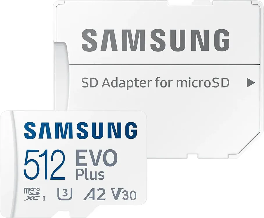 Карта памяти 512 ГБ Samsung EVO Plus (MB-MC512KA***); micro SDHC UHS-I U3; Class 10; адаптер SD