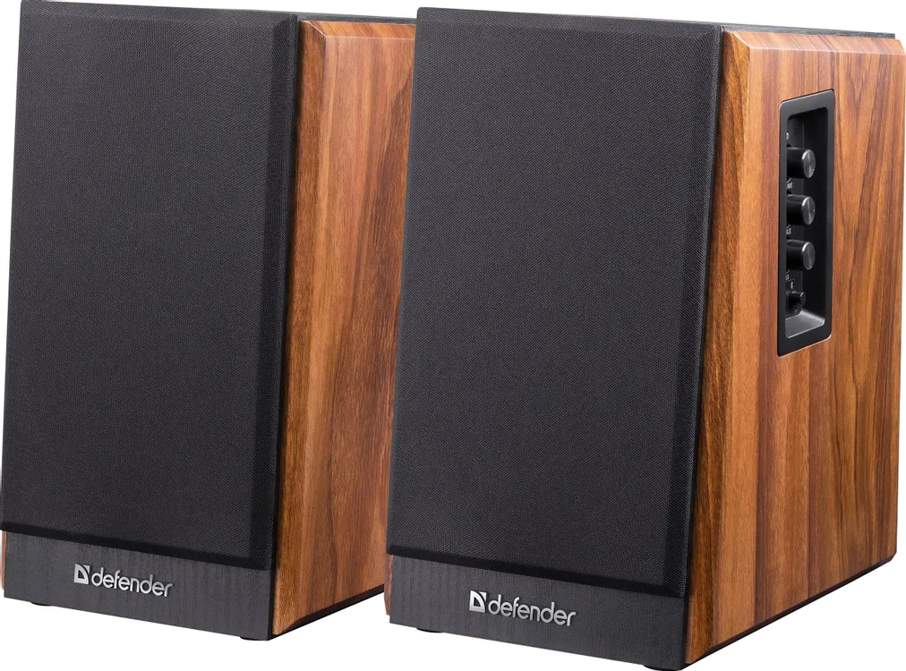Акустическая система 2.0 Defender Aurora S50 BT (65151); 50 Вт; 80 - 20 000 Гц; MDF; BT; регулятор на боковой панели; сеть 220В; орех