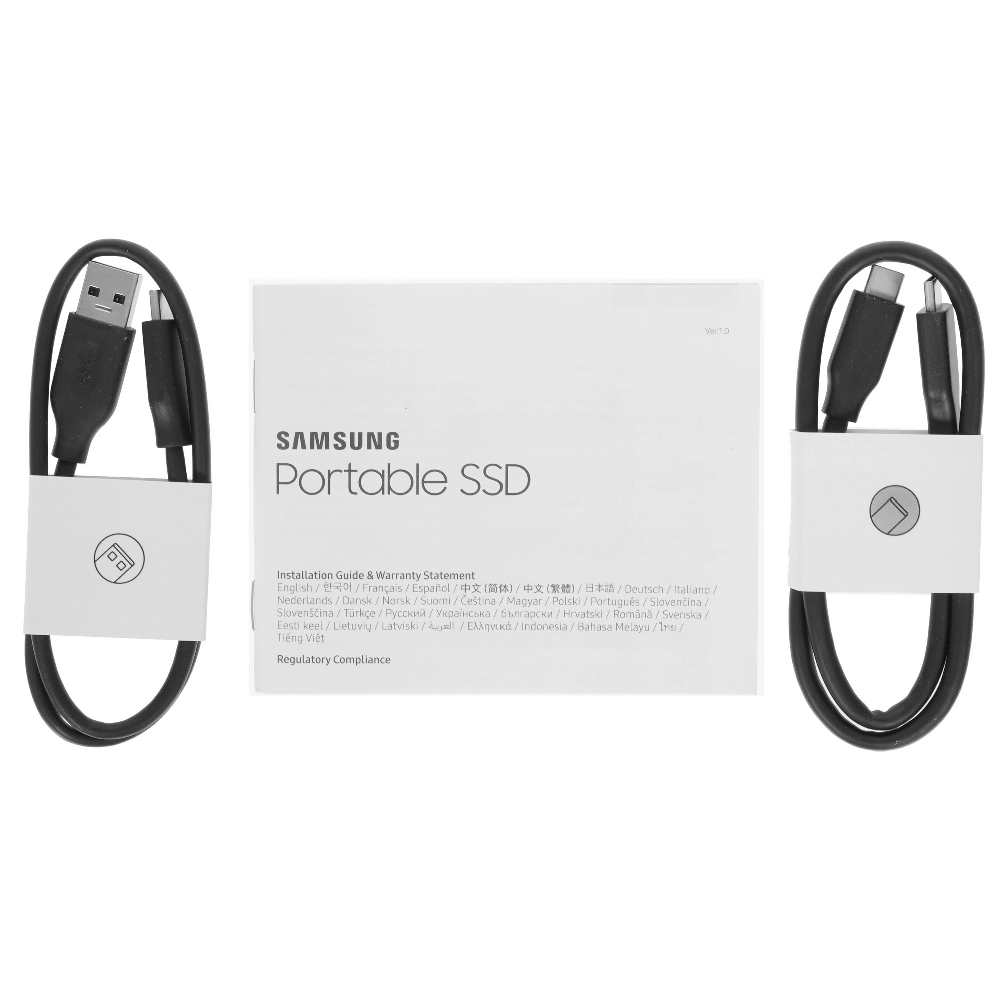 Внешний SSD 1 ТБ Samsung T7 (MU-PC1T0H/WW***); USB 3.2 Type C; синий