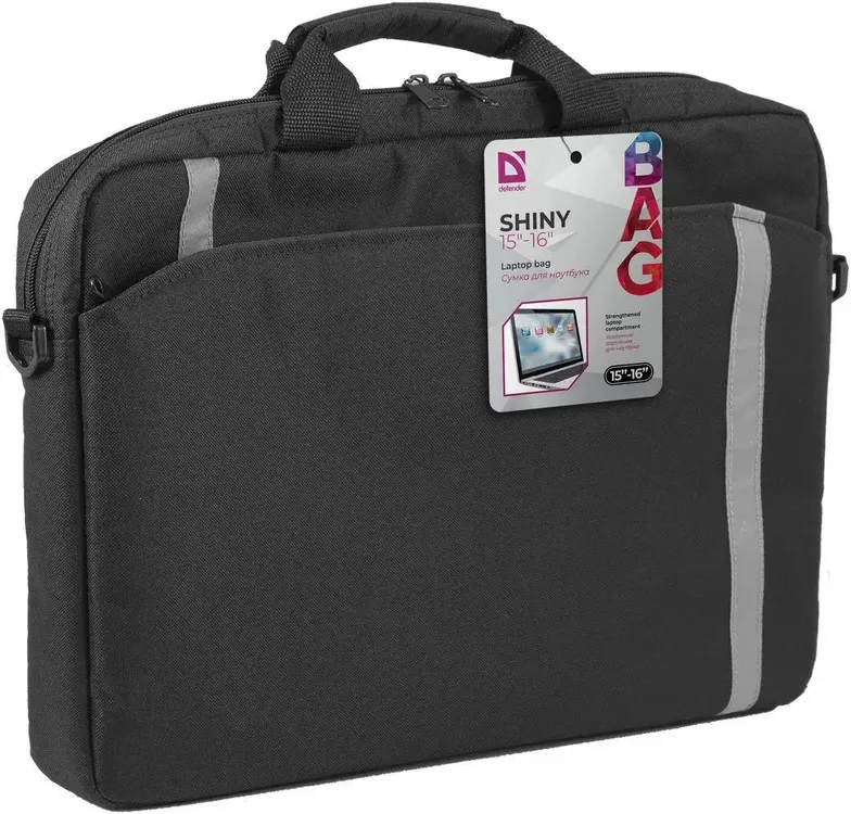 Сумка для ноутбука 16" Defender Shiny (26097***); полиэстер; чёрный