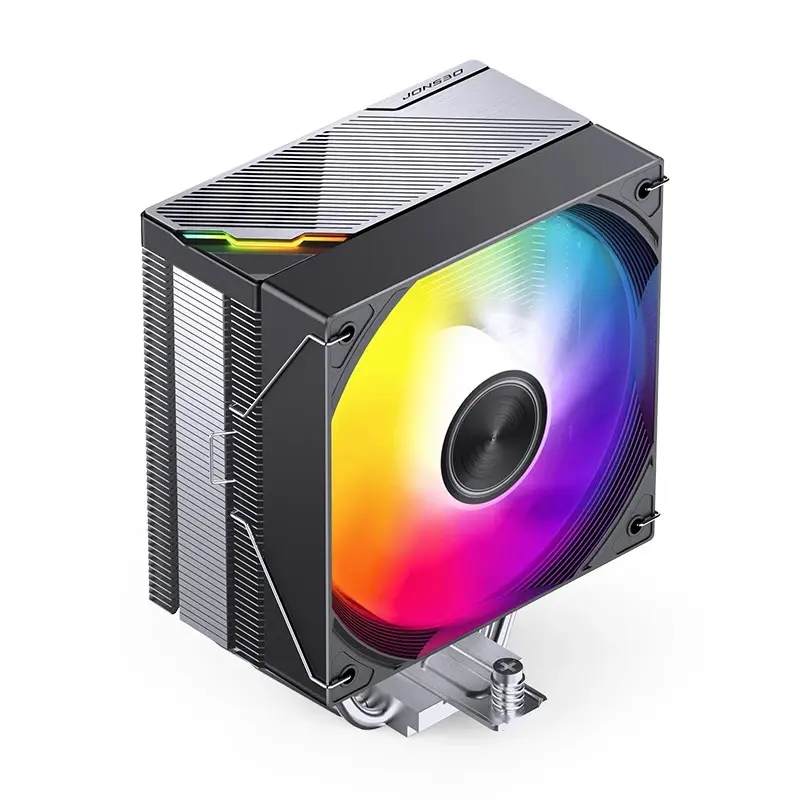 Кулер для процессора 120 мм JONSBO CA40, 1x120 мм, 4 pin, ARGB, 800-1800 об/мин, черный, 225 Вт, 32.6 дБ, 4 трубки, алюминий, медь
