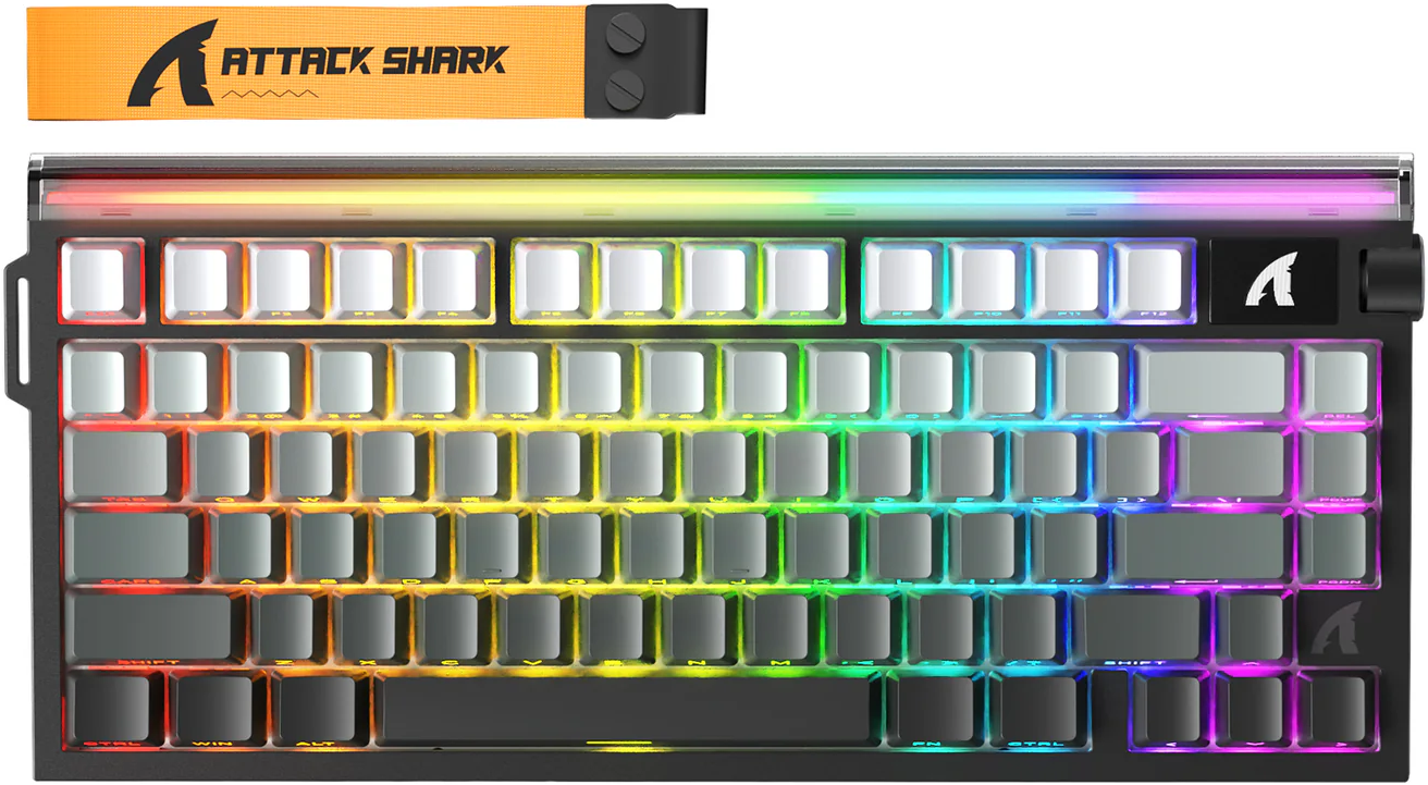 Клавиатура проводная Attack Shark R85 HE Black (ASR85HEMoonlit); USB; магнитная; 82 клавиш; подсветка RGB; ENG\RUS; черный