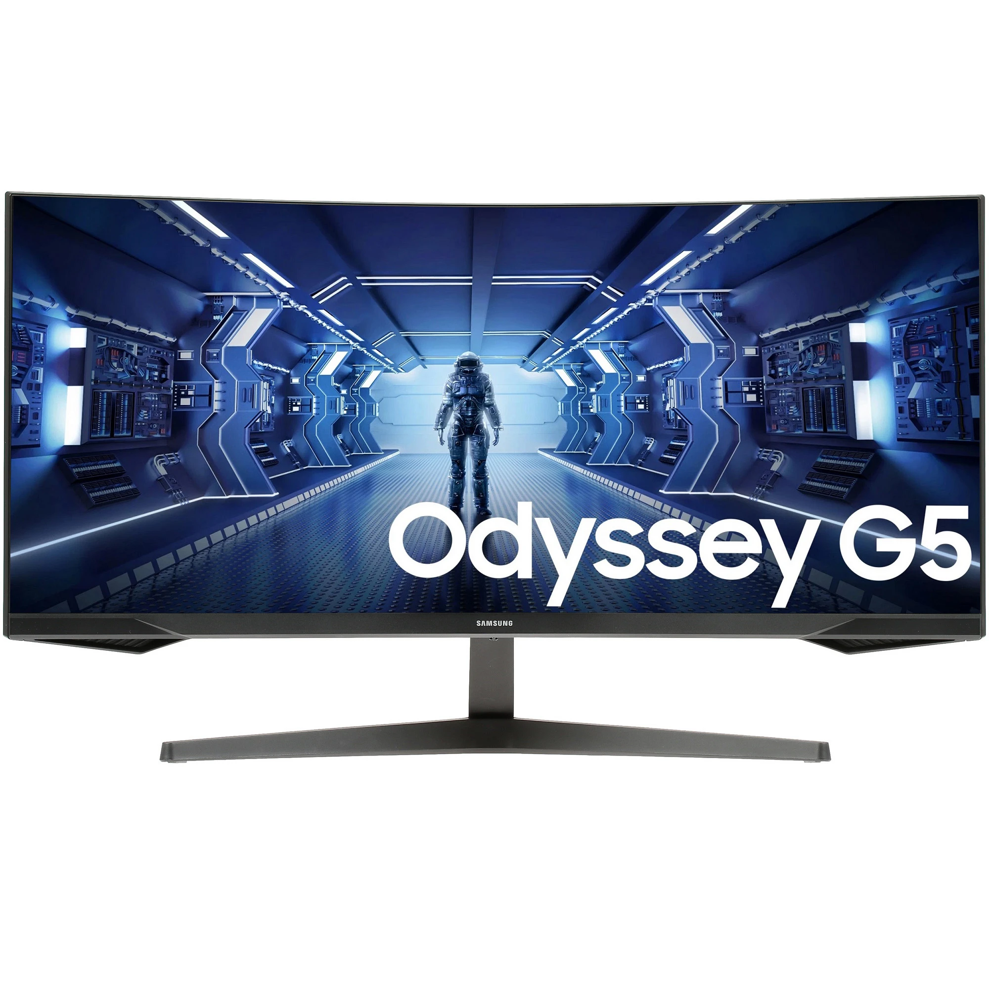 Монитор 34" Samsung изогнутый Odyssey G5 G55T (LC34G55TWWIXCI); WLED; 21:9; VA; 3440x1440; 165 Гц; 178°/178; 250 кд/м²; 1 мс; 2 500:1; HDMI; DP; чёрны