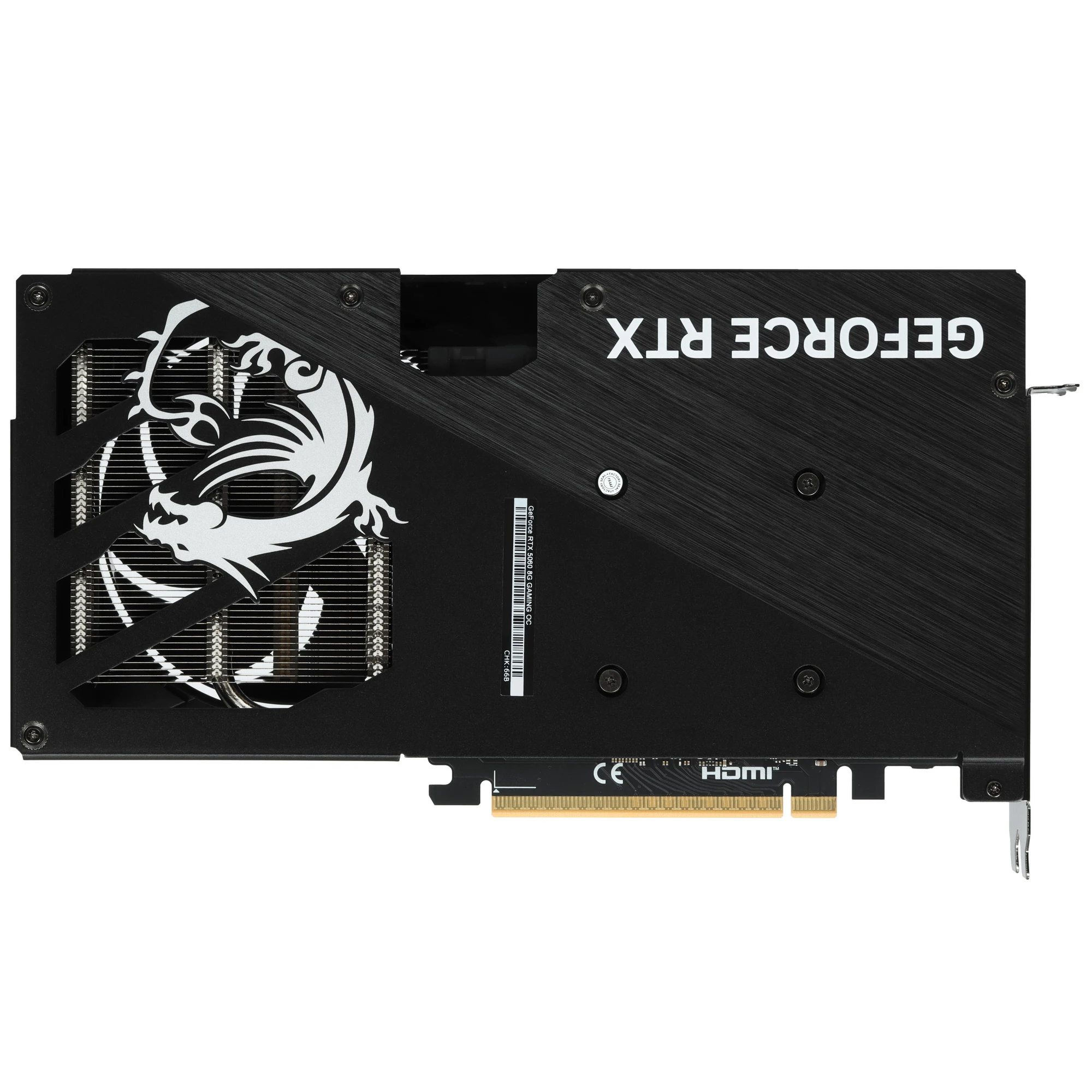 Видеокарта MSI GeForce RTX 5060 GAMING OC, черный, 8Гб, GDDR7, 2280–2640 МГц, 28 ГГц, 5 нм, 128 бит, HDMIx1, DPx3