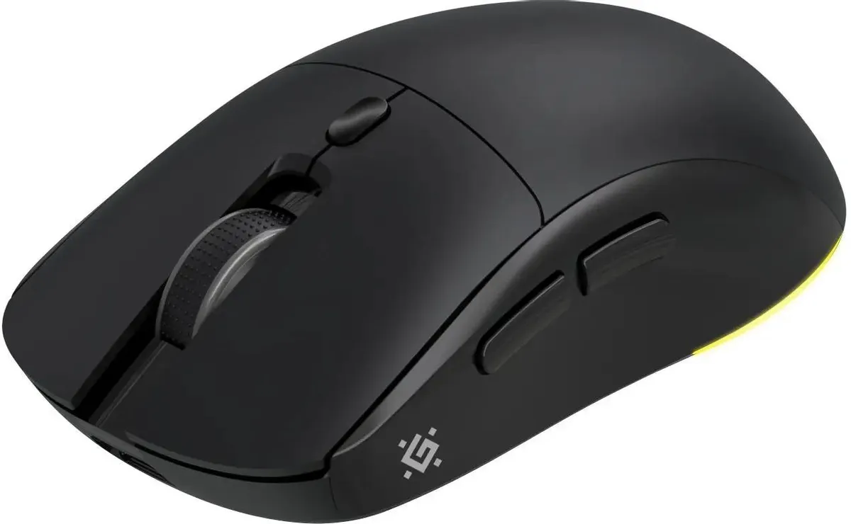 Мышь игровая Defender Stone GM-551 Black (52551); USB + (BT/2.4 Ггц); оптический; 800 - 7200 dpi; 6 кнопок; колесо-кнопка; аккумулятор, 400 мА·ч; черн