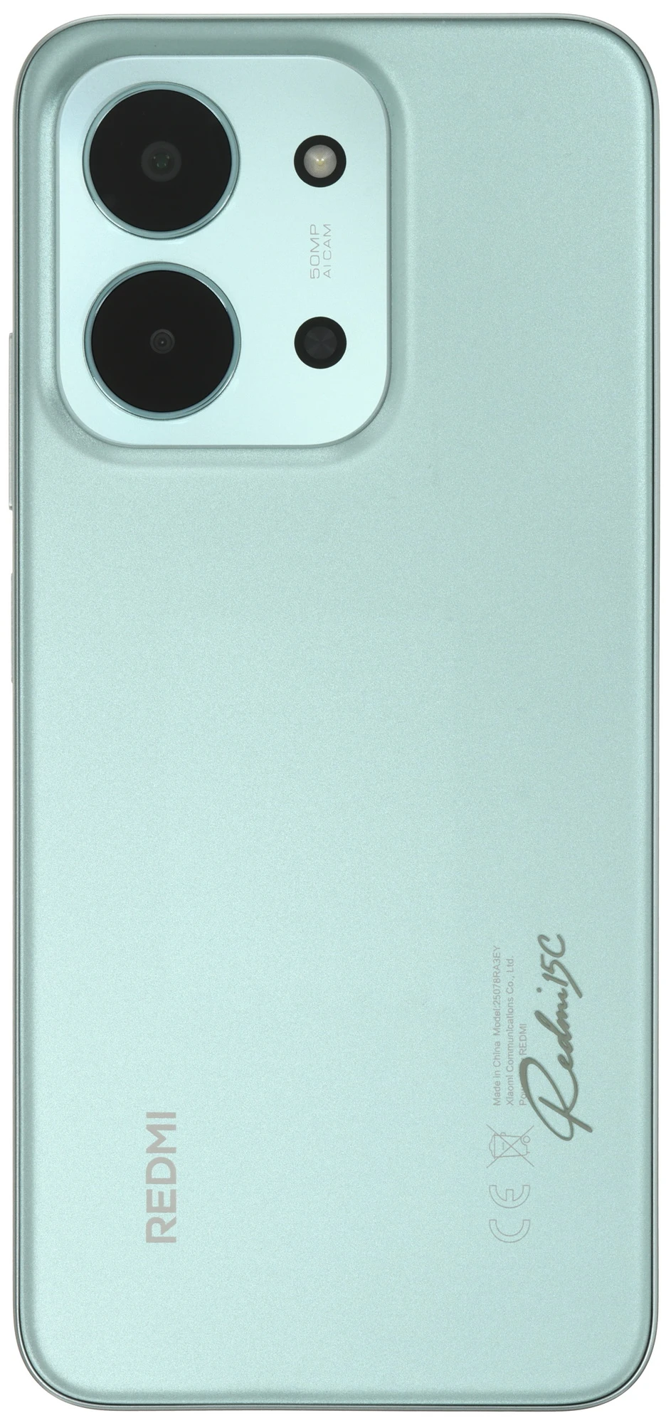 Смартфон Xiaomi Redmi 15C 8/256Gb Green;  6.9" IPS 120Гц; 1640x720; MT Helio G81 8 ядер 2 ГГц; 8Гб/256Гб; 50+0.08Мп/13Мп BT5.4; WiFi 802.11ac; Android
