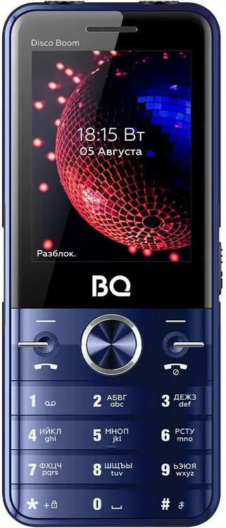 Мобильный телефон BQ Disco Boom (BQ-2842) синий; 2.8"; TFT; 320x240; 0.3 Мп; 32 Мб/32 Мб; 4 000 мА/ч
