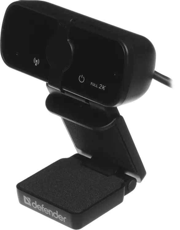 Веб-камера Defender G-lens 2593 QHD (63193); 4,0 Мп; 2560х1440; 2К (QHD); автофокус; микрофон с шумоподавлением; универсальное крепление; 1,5 м; чёрны