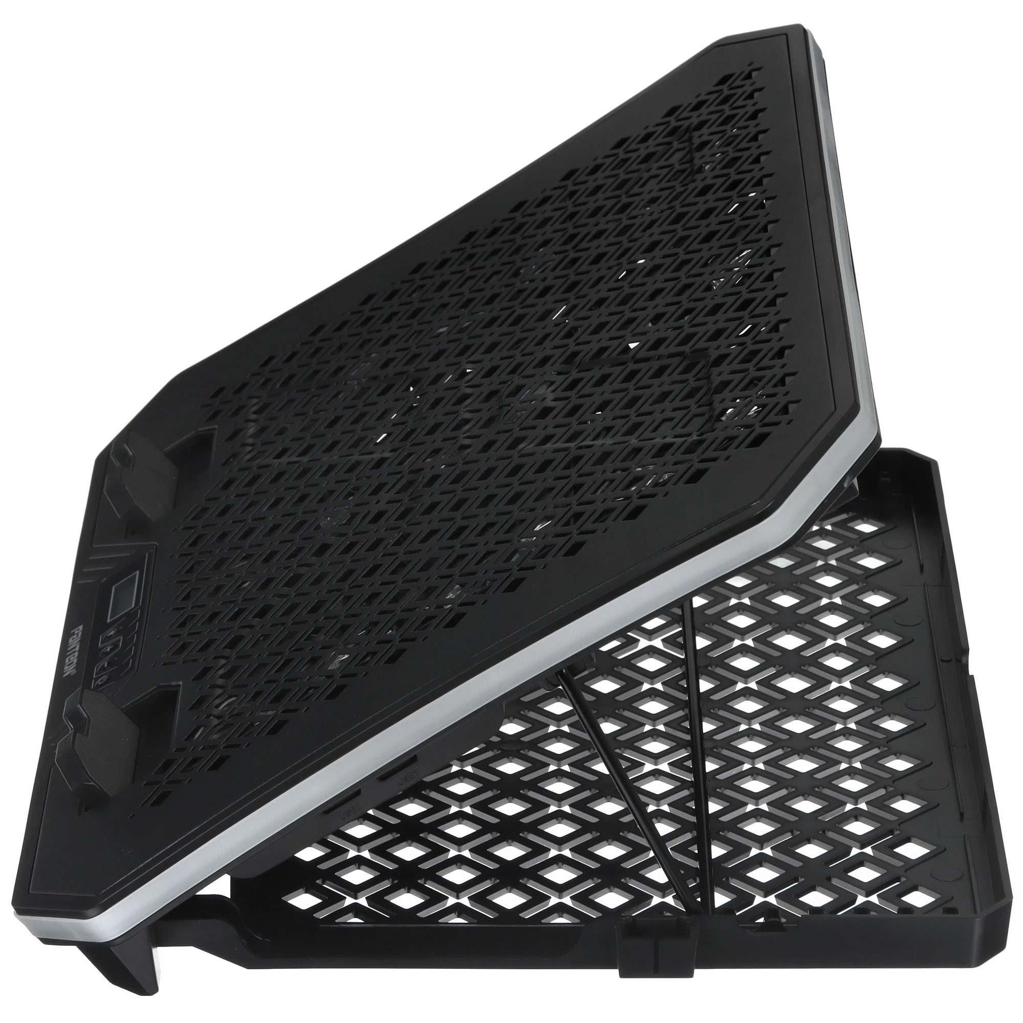 Система охлаждения для ноутбука 18" Jet.A PANTEON CP-199L RGB Black; пластик + металл; 9x70 мм; USB; чёрный