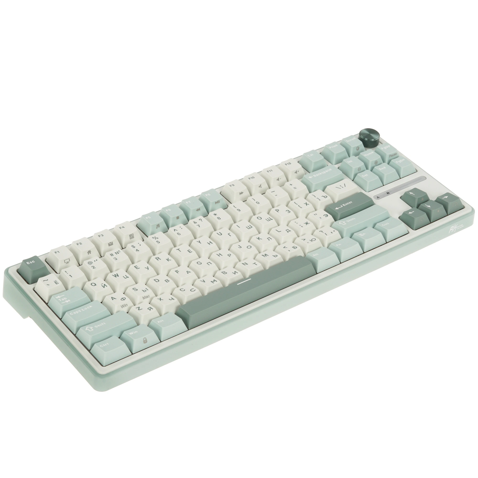 Клавиатура проводная Royal Kludge R87 Pro Green (Cream switch); USB; механическая; 87 клавиш; Hot-swap; отсоединяемы кабель; подсветка RGB; ENG\RUS;