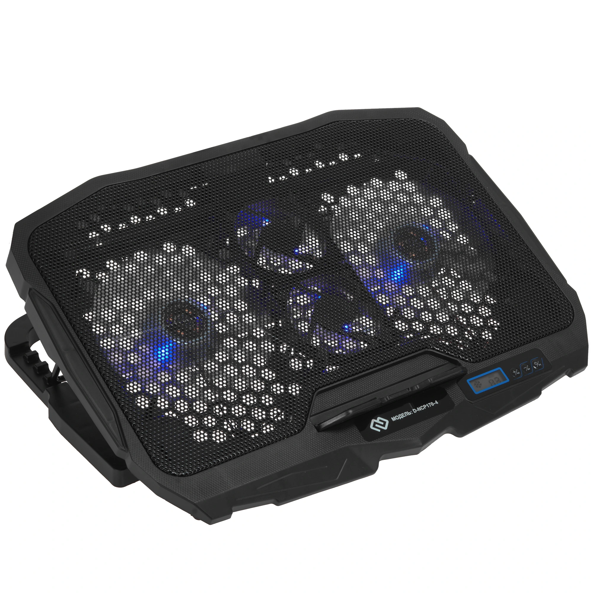 Подставка для ноутбука 17,3" Digma (D-NCP170-4****); пластик; 2 х 120 мм, 2 х 70 мм; 1xUSB; чёрный