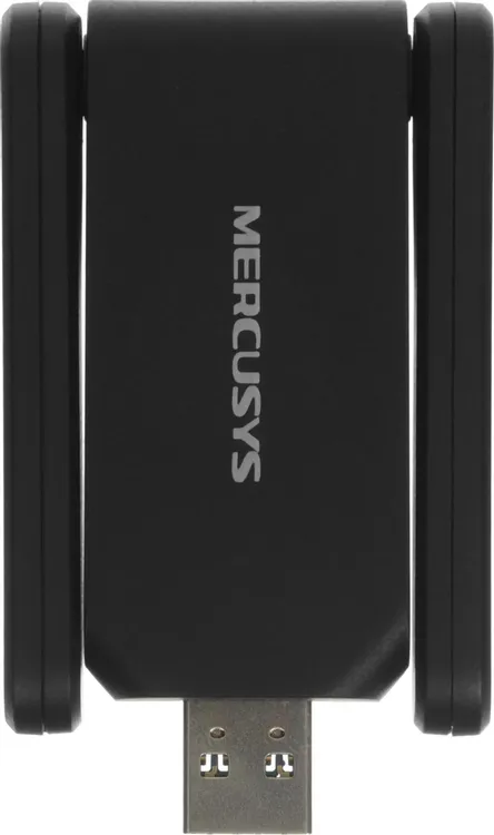 Сетевая карта WiFi Mercusys MA72XH (AX1800); 1775 Мбит/с (574 Мбит/с+ 1201 Мбит/с); 2 ant; USB