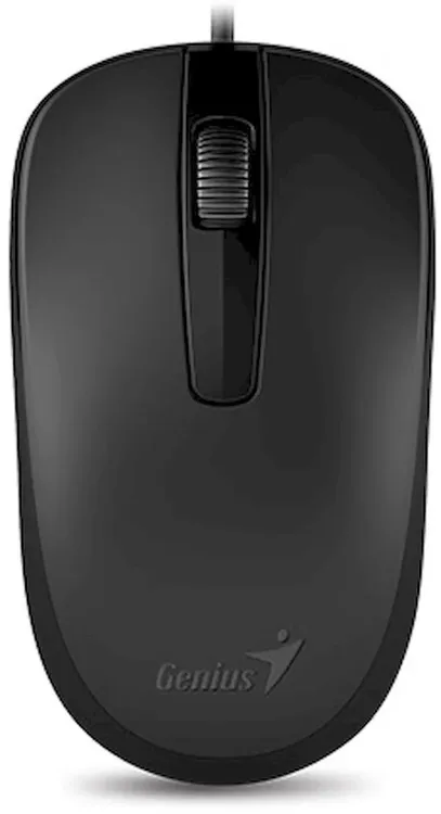 Мышь проводная Genius DX-120 Black (31010010400); USB; оптический; 1000 dpi; 3 кнопки; колесо-кнопка; черный