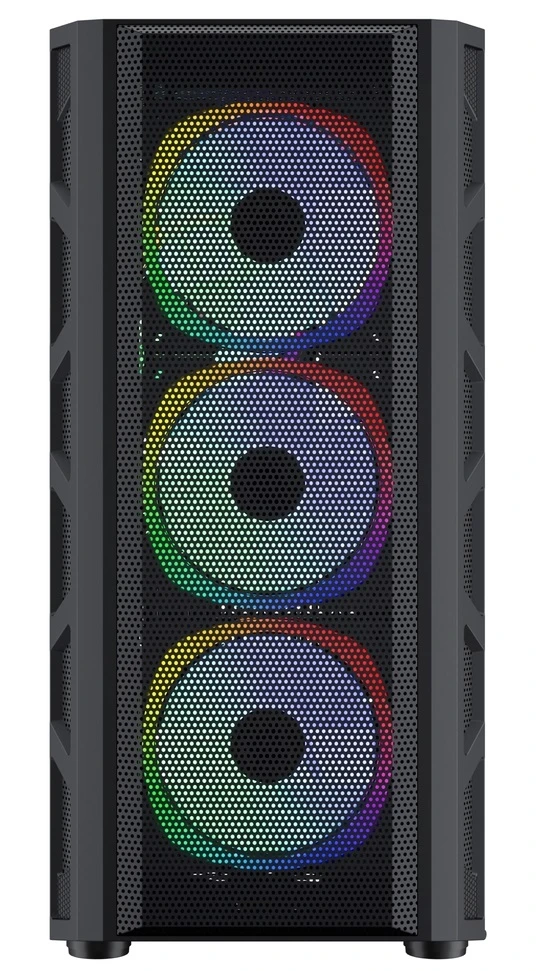 Корпус 1STPLAYER FIREBASE XP-E (XP-E-4F1***); ATX; Midi-Tower; без БП; сталь; 2x3.5" int.; 4 x 120 м