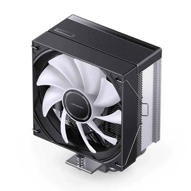 Кулер для процессора 120 мм JONSBO CB40 Black (CB40Black), 1x120 мм, 4 pin, ARGB, 800-1800 об/мин, черный, 225 Вт, 35.4 дБ, 4 трубки, алюминий, медь