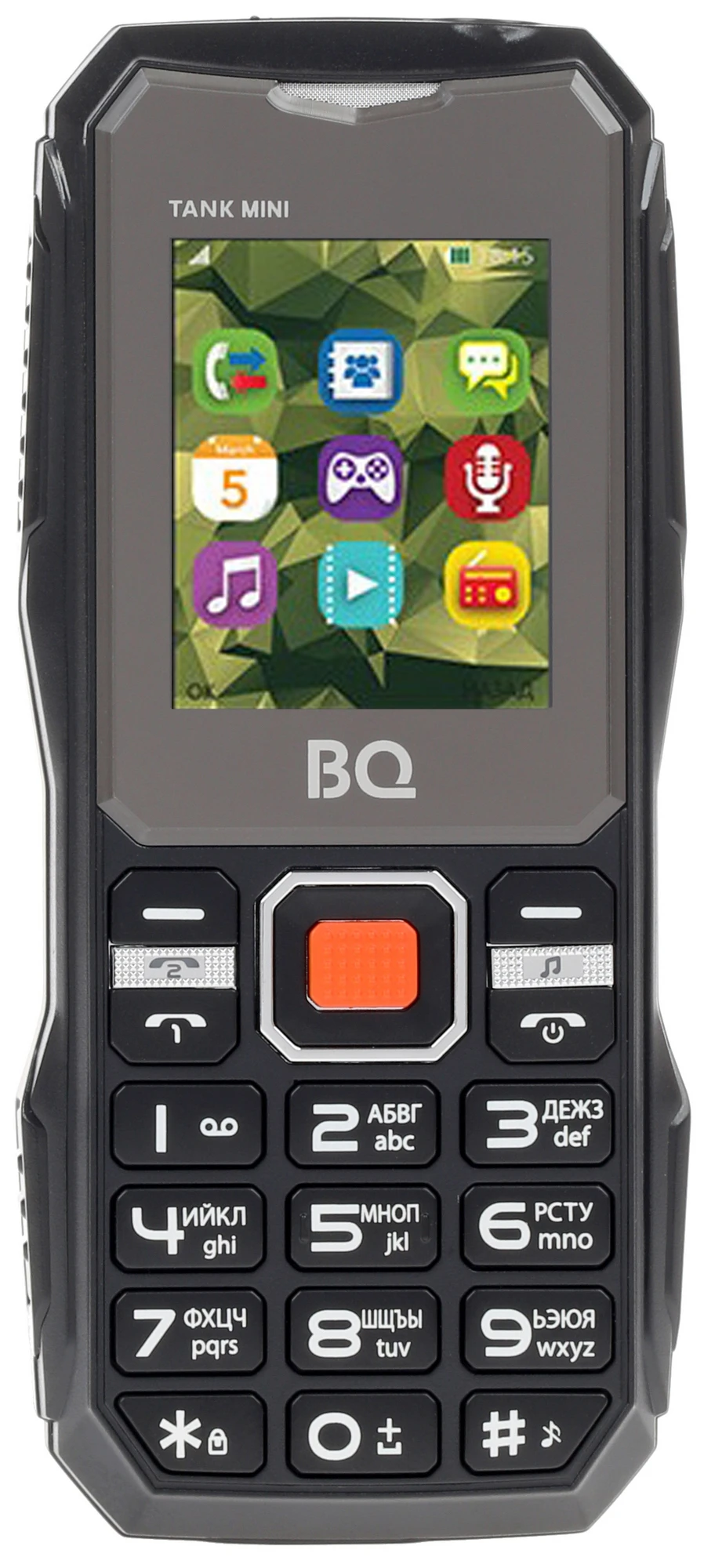 Мобильный телефон BQ Tank Mini (BQ-1842) черный; 1.77"; TFT; 128x160; 0.08 Мп; 32 Мб/32 Мб; 1 200 мА/ч