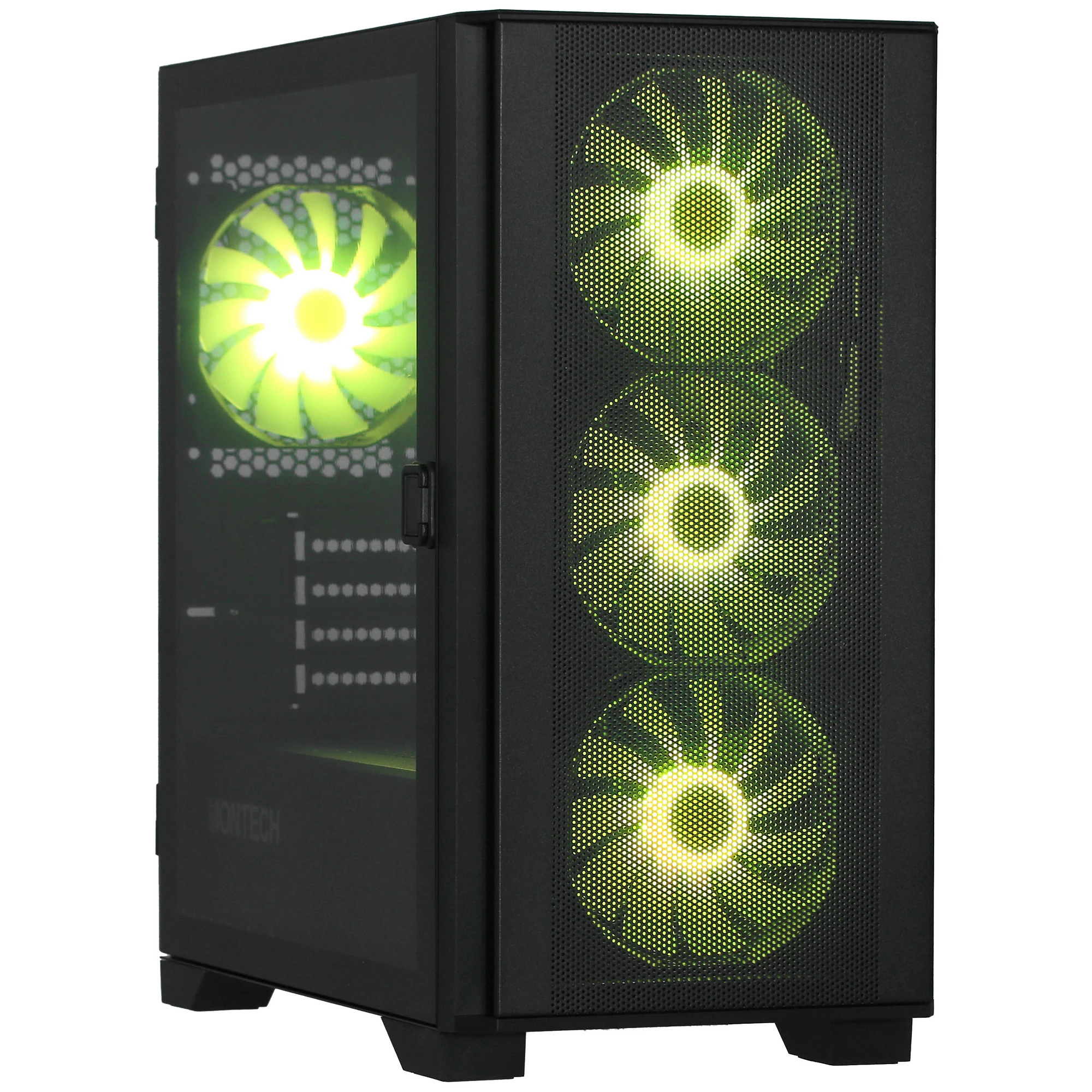 Корпус MONTECH AIR 100 ARGB Black***; mATX; Mini-Tower; без БП; сталь; 2x3.5" int.; 4 x 120 мм; 1 x USB 2.0/2 x USB 3.0/Mic/Audio; чёрный