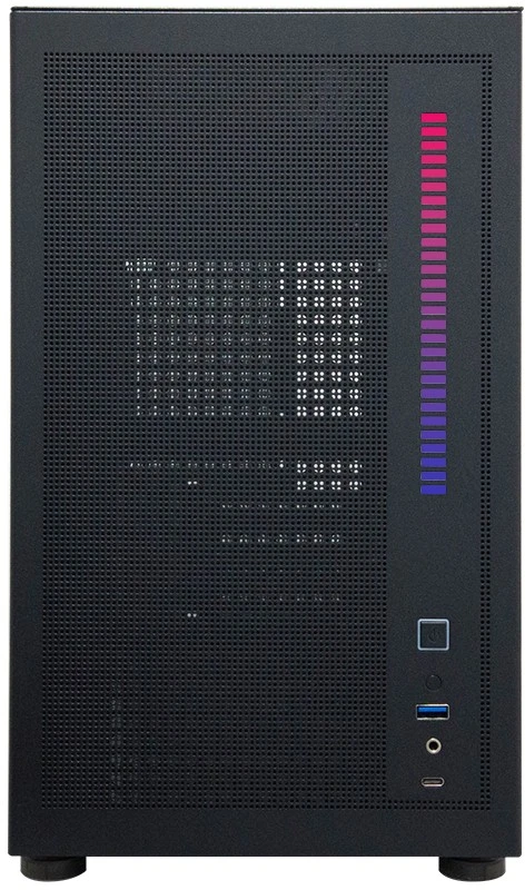 Корпус 1STPLAYER MIKU Mi6 Black (Mi6-BK***); mATX; Mini-Tower; без БП; сталь; 2x3.5" int.; 1 x USB 3.0/1 x Type C/1 x Aud+Mic; чёрный