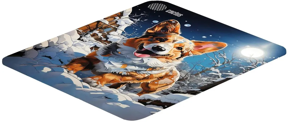 Коврик для мыши Cactus Corgi (CS-MP-D13M***); ткань + резиновая основа; 300 х 250 х 3 мм; игровая поверхность; рисунок