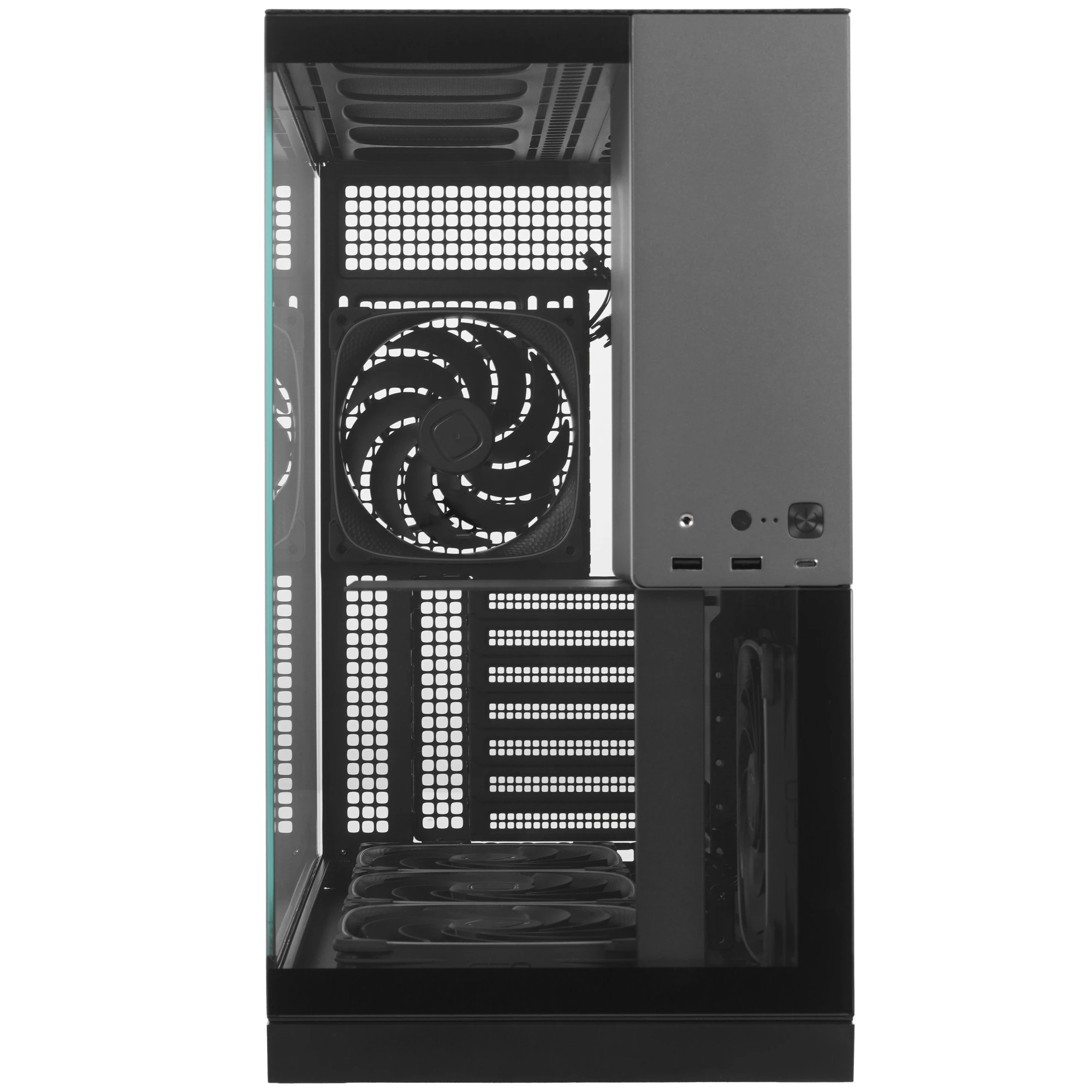 Корпус Geometric Future Model 5 ARGB Black/Grey (1AM5WKBK02100); E-ATX; Middl-Tower; без БП; 5x140 мм; 2xUSB 3.X, 1xUSB 3.X Type-C,1x jack 3.5 mm Mic/