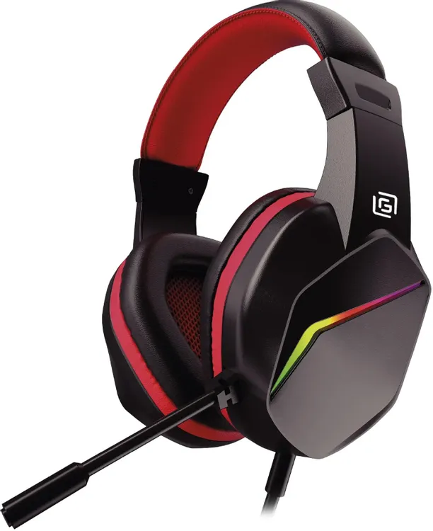 Гарнитура игровая Oklick HS-L335G (1972582); оголовье (headband); 20 Гц - 20 кГц; 32 Ом; 2 м; регулятор громкости;  USB/3,5 мм; подсветка LED